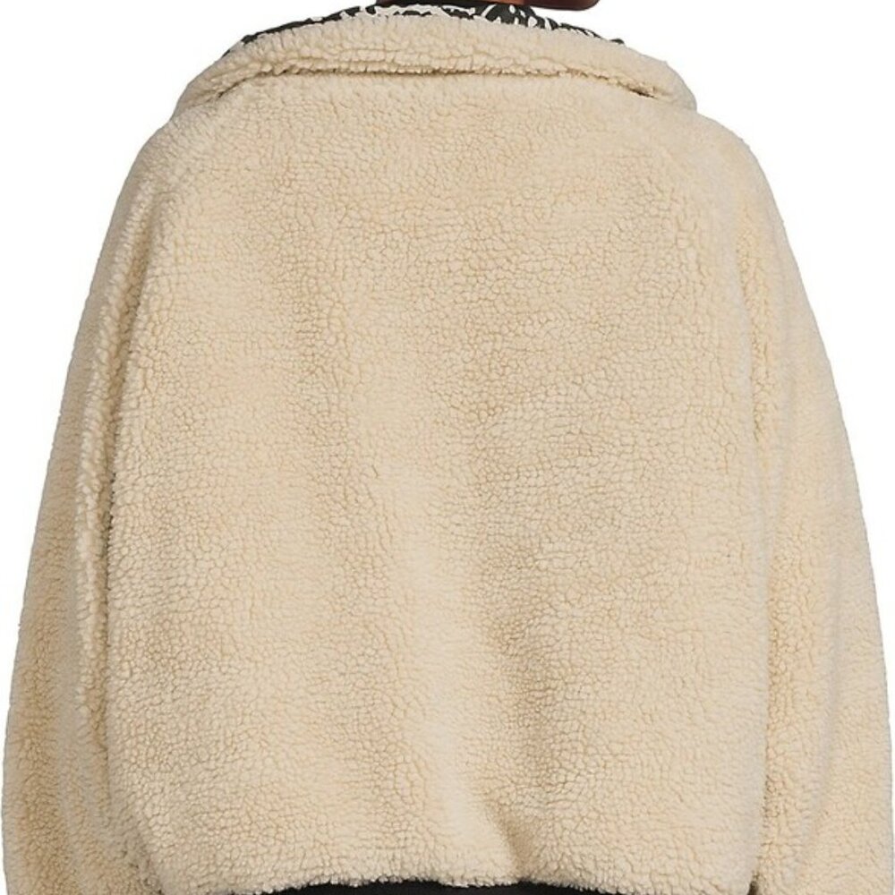 ba&sh Roy Teddy Reversible Zip Up Jacket - Picture 3 of 3